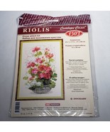 RIOLIS Russian Counted Cross Stitch Kit Geranium1503 8.25&quot; x 11.75&quot; Sealed - £22.74 GBP
