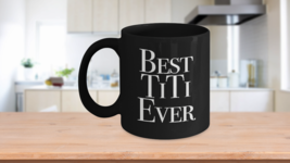 Best Titi Mug Worlds Greatest Aunt Black Coffee Cup Gift Sister Promoted Auntie - £17.36 GBP+