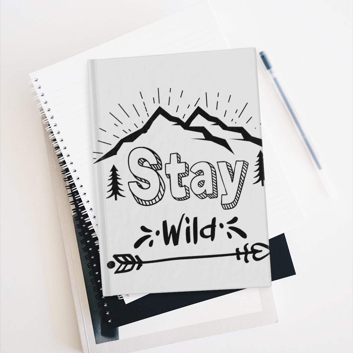 128 Page "Stay Wild" Ruled Line Hardcover Journal - $26.78