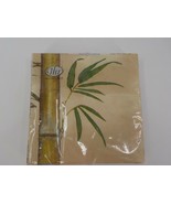 IDEAL HOME RANGE  PAPER NAPKINS BAMBOO CANE &amp; LEAF 20 CT 3 PLY13X13&quot; LUN... - $12.99