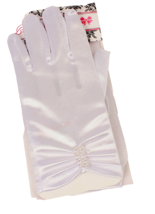 Bonnie Jean First Communion Gloves White Satin with Pearls 4-6X New - $7.69