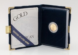 2000-W 1/10 Oz. Oro American Eagle Prueba Moneda Con / Funda Y COA - £298.57 GBP