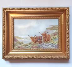 Royal Worcester - Highland Cattle Plaque - Hand Painted - Width 25cm - £1,194.07 GBP