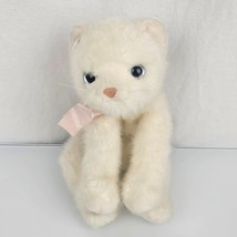 TY Classic Crystal / Isis Kitten Plush White Cat Blue Eyes Stuffed Animal 2002 - £27.39 GBP