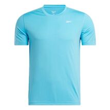Reebok Tech Tee Blue Size Large Moisture Wicking Crewneck Mens Short Sleeve - $18.61
