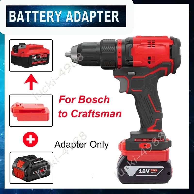 Tool Battery Adapter for Bosch 18V to Craftsman V20 Li-Ion Battery Converter Com - £69.04 GBP