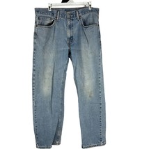 Levis 505 Mens Jeans Size 34x29 Light Wash Distressed Vintage Denim - £18.04 GBP