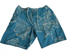 Quiksilver Waterman Board Shorts Mens Size 36 Zen Striped Floral 18&quot; Shorts - $23.75