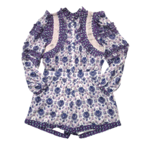 NWT Sea New York Brigitte Border Romper in Violet Ruffle Cotton 1-Piece ... - £98.39 GBP