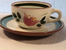 Stangl Pottery Country Garden Tea Cup &amp; Saucer USA   Version 2 - £11.98 GBP