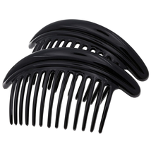6.5 Inch Black Curved Flexible Durable Cellulose Hair Combs Strong Hold Hair NEW - £17.79 GBP