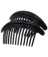 6.5 Inch Black Curved Flexible Durable Cellulose Hair Combs Strong Hold ... - £17.33 GBP