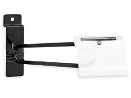 12" Black Slatwall Scanner Hooks w/Label Holders (Box of 100) - $199.99