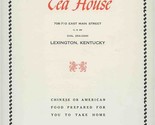 Wing&#39;s Tea House Menu &amp; Placemat East Main Street Lexington Kentucky 1970&#39;s - $87.12
