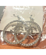 Beautiful Crystal  Letter CC Rhinestone Earrings - €22,30 EUR