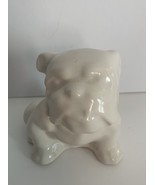 Vintage MORTON Pottery White Bulldog Planter Mid Century Dog - $12.00