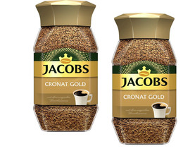 2 pack JACOBS CRONAT GOLD Instant Coffee 200g in Glass Made in Russia RF - $24.74