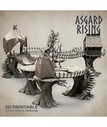 3D Printed Asgard Rising Forest Village Modular Set 32mm Ragnarok D&amp;D - $84.92