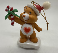 Care Bears Tenderheart Candy Cane &amp; Santa Hat 2005 Christmas Ornament - £11.69 GBP