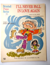 I&#39;ll Never Fall In Love Again Sheet Music 1969 Hal David Burt Bacharach ... - $19.00