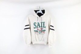 Vtg 90s Streetwear Boys Large Spell Out Sail Kelleys Island Hoodie Sweat... - $39.55