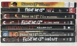 Friday the 13th DVD Lot of 7 Jason Horror Killer cut new beginning part 2 - £18.62 GBP