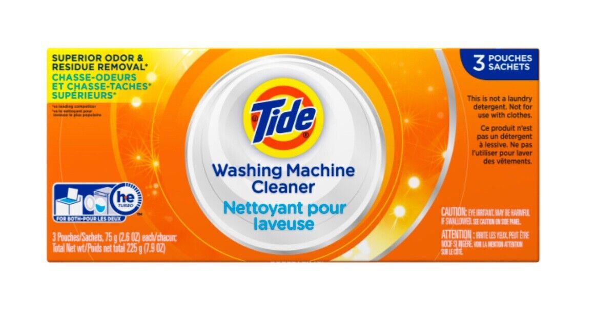 Tide Washing Machine Cleaner, 1 Box of 3 Count Packs - $15.79