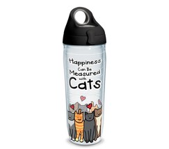 Tervis Happiness Can Be Measured With Cats 24 oz Water Bottle W/ Lid Kittens NEW - £14.50 GBP