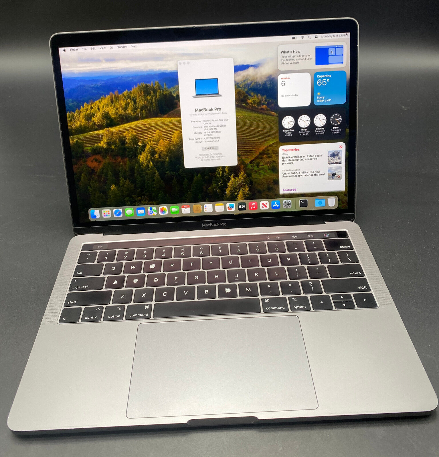 Apple MacBook Pro (13-inch, 2018) Core i5 16GB 512GB SSD w/Touchbar -SONOMA (40) - $305.76