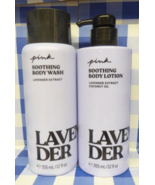 Victoria&#39;s Secret PINK Lavender Soothing Body Wash &amp; Soothing Body Lotio... - $465.53 MXN