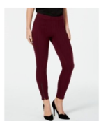 NWT HUE Womens Seamed Zip Skimmer Leggings Size S Small 4/6 Currant Wine - £34.62 GBP
