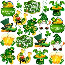 36 Pcs Saint Patricks Day Decorations Hanging Swirls, No-Diy St Patrick&#39;S Day De - £19.53 GBP