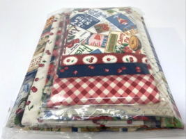 Emerald Oven Mitts &amp; Pot Holders  Red and White Cherry Print Fabric Kit - £14.19 GBP