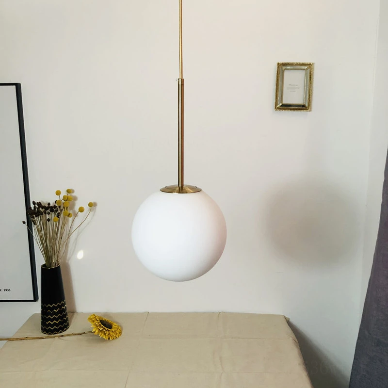 Nordic Simple Round Glass Ball Pendant Lights for Living Room Decoration... - £58.75 GBP+