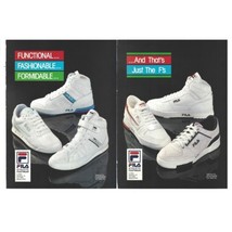 Fila Sneakers Print Ad Vintage 90s 2 Page Retro Athletic Shoes - $15.86