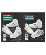 Fila Sneakers Print Ad Vintage 90s 2 Page Retro Athletic Shoes - $15.86