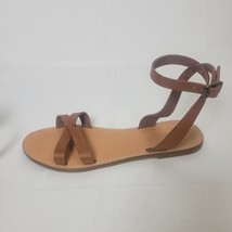 Madewell Crisscross Boardwalk Leather Sandals Strappy Summer Shoes Women... - $17.81