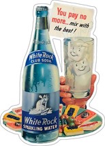 White Rock Club Soda Laser Cut Metal Advertisement Sign - £46.56 GBP