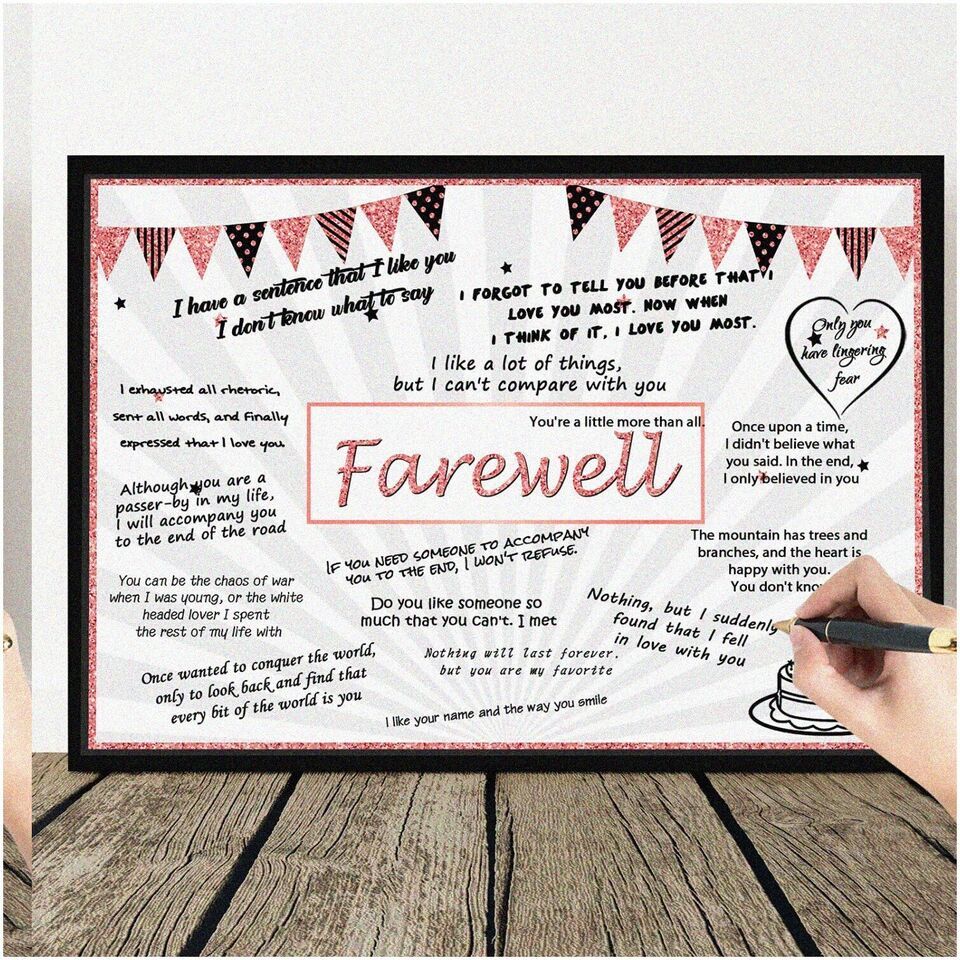 Memories Forever Farewell Kit: Goodbye Card, Giant Guest Book, Miss You ... - $18.80