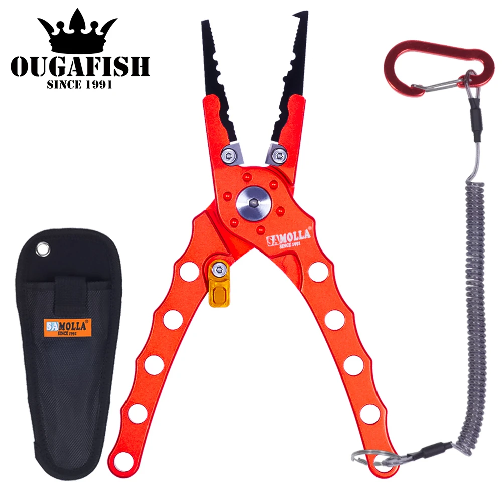 Fishing Pliers Aluminum Alloy Multifunctiona Knot Scissors Line Cutter Hooks Rem - £32.17 GBP