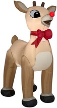 Gemmy 4.99-ft x 4.07-ft Lighted Rudolph Christmas Inflatable - £97.14 GBP