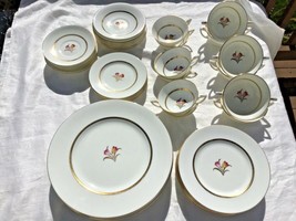 Minton Dover Pattern Set Of China Service For (6) 42 Pieces 7 Pc. Place Settings - £168.57 GBP