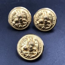 Lot of 3 Vintage USN US Navy Gold Tone Buttons NS Meyer Inc New York 7/8... - £11.15 GBP