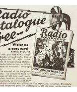 1923 Montgomery Ward Radio Catalogue Advertisement Ephemera 6.25 x 4.5&quot; - €17,04 EUR