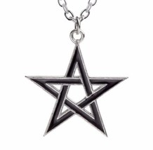 Alchemy Gothic Black Star Protective Wiccan Pentagram Talisman Pendant P... - $24.95