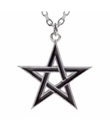 Alchemy Gothic Black Star Protective Wiccan Pentagram Talisman Pendant P... - £19.62 GBP