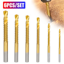 6Pcs Hss Twist Drill Bit Set Power Tool Accessories Screw Holes For Wood... - $19.99