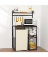 Mini Fridge Cabinet, Mini Fridge Shelf Microwave Stand with Storage, 4 T... - $526.49