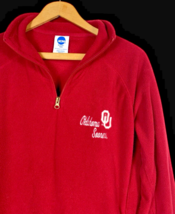 OU Fleece Pullover Size M Womens 1/4 Zip Light Jacket Oklahoma Sooners  - $37.15