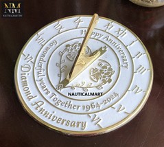 NauticalMart 60th Diamond Wedding Anniversary Sundial Gift for Parents, ... - $79.00